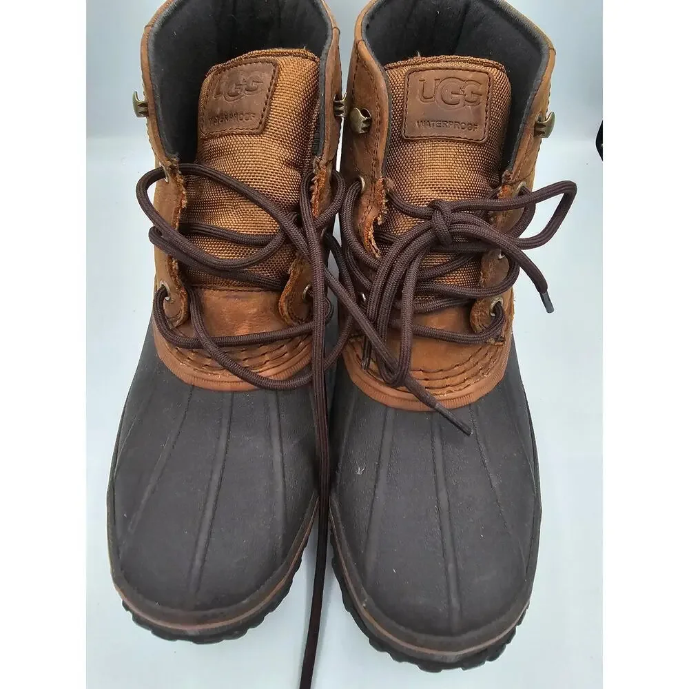 UGG Zetik Waterproof Duck Boots -Chestnut Leather -Men’s US 8